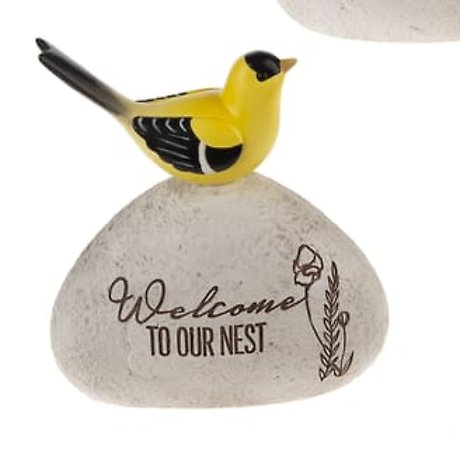 Welcome to our Nest, Goldfinch Message Rock