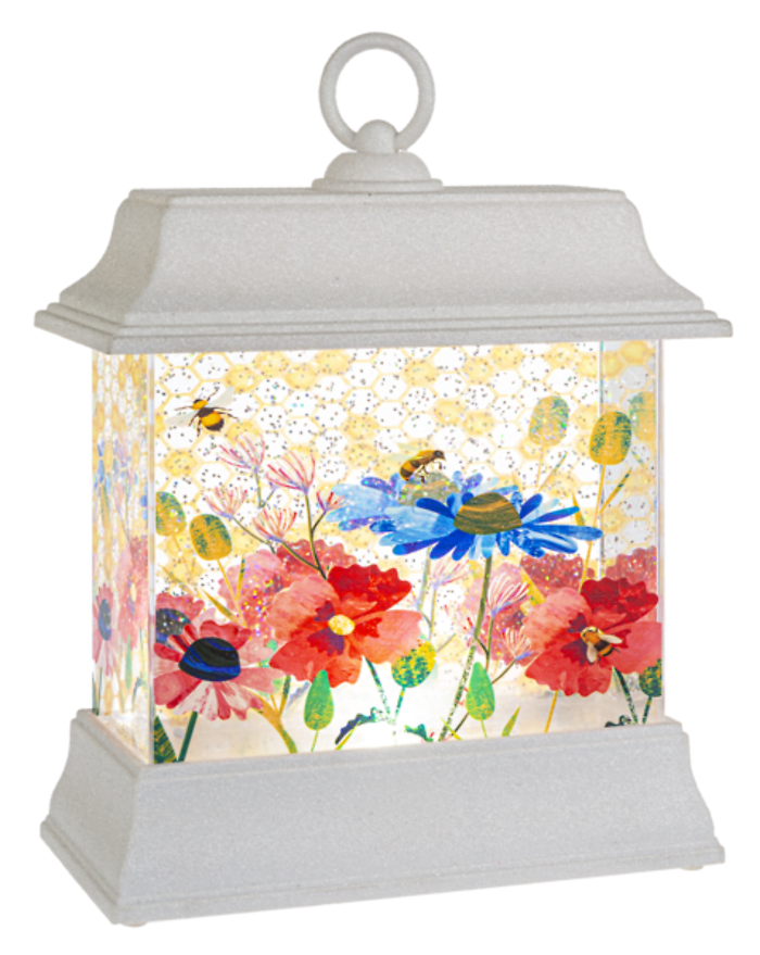LED Light Up Shimmer Spring Flowers Lantern