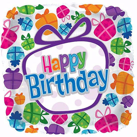 Happy Birthday Presents Mylar