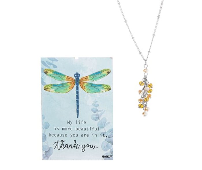 Necklace-Thank-you Dragonfly