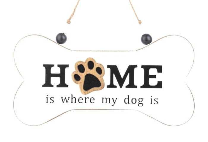 Home is Where my Dog is Hanging Wall Decor