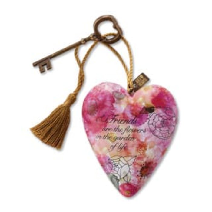 Friends are Flowers Art Heart Sculpture