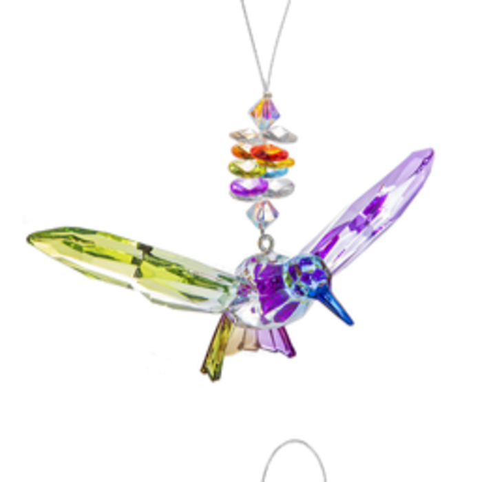 Humming Bird Rainbow Pendant-Green/Blue/Purple
