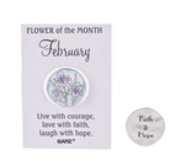 February Flower of Month Token