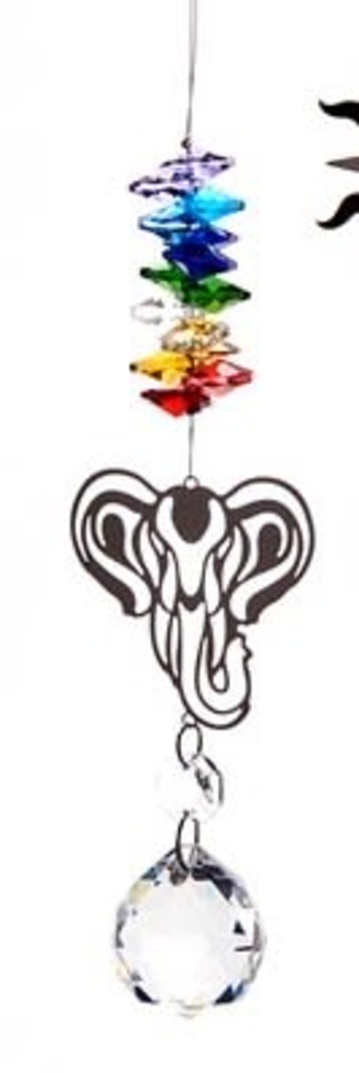 Crystal Prism Elephant Suncatcher