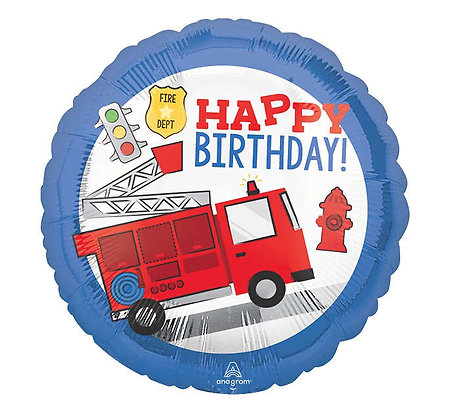 Happy Birthday First Responder Mylar