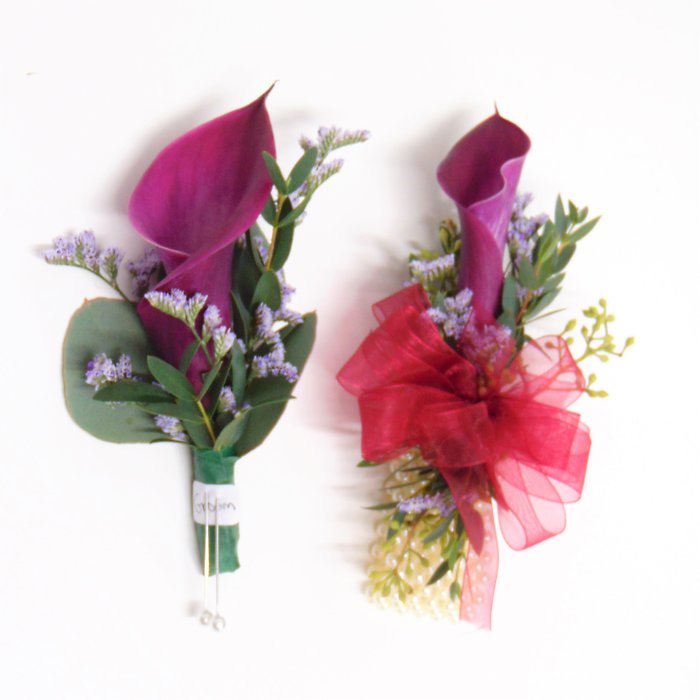Burgundy Calla Lily Pair