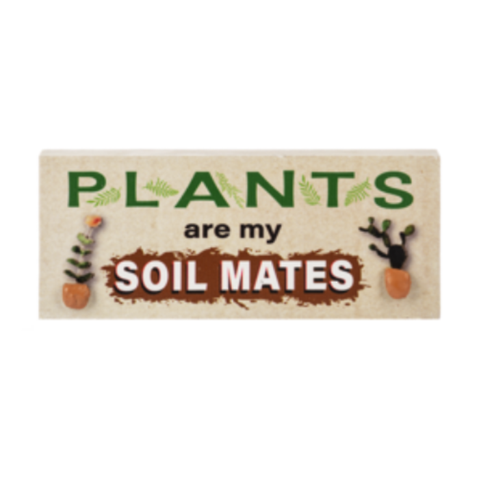 Plant are my Soil Mates-Pebble Shelf Sitter