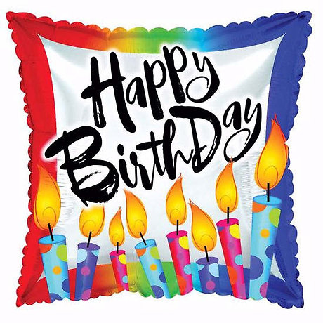 Happy Birthday Polka Dot Candles Mylar Balloon
